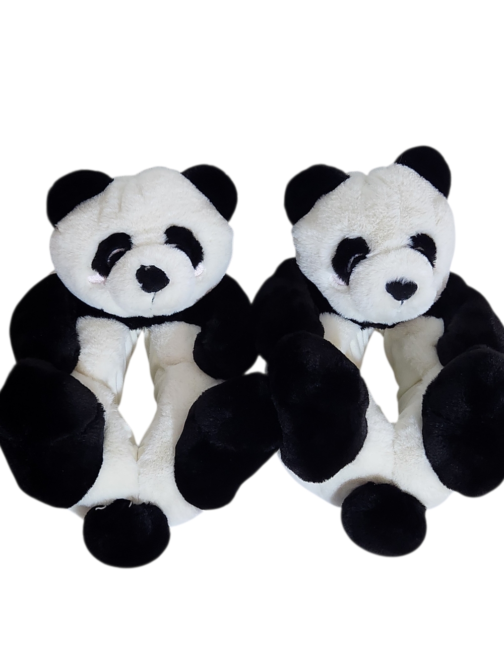 Black and White Panda Slippers Size 7-8